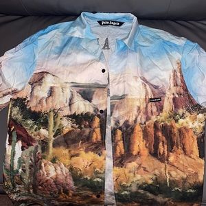 PALM ANGELS
canyon-print bowling shirt